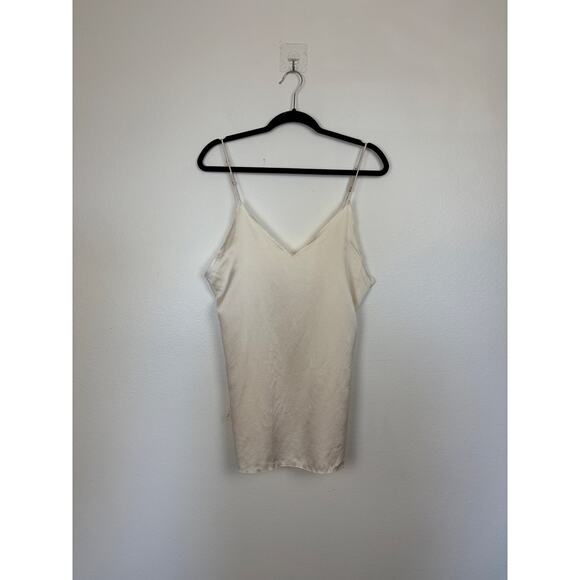 ARE YOU AM I Zillah Satin Ivory Perfect Slip Dress Medium - Picture 7 of 7